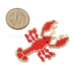 Perlen-Krebs-Charms&nbsp;PALLOY-CJ00175