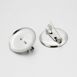 Eisen Brosche Fassungen für Cabochon&nbsp;IFIN-A171-02C