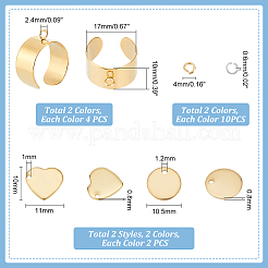 Kit para hacer anillos con dijes de diy&nbsp;STAS-UN0051-43