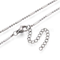 1.5 mm 304 Edelstahlsäulen-Rundgliederkettenhalsketten&nbsp;NJEW-T016-05P