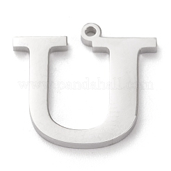Ciondolo lettera in acciaio inossidabile 304 anti-ossidazione con strass&nbsp;LS-STAS-J028-01U