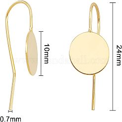 Ganci di orecchini in ottone&nbsp;KK-FH0001-25