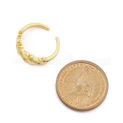 Anneaux de manchette en laiton plaqué micro pavé&nbsp;RJEW-M028-112G
