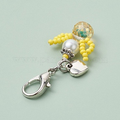 Decorazioni pendenti con perline di vetro angelo&nbsp;HJEW-MZ00109-02