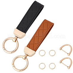 2 bolsa de llaveros de cuero sintético de 2 colores&nbsp;KEYC-CL0001-27B