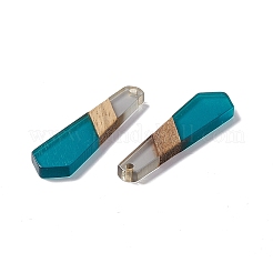 Pendentifs en résine transparente et bois de noyer&nbsp;RESI-M027-10D