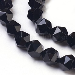 Natürliche schwarze Onyxperlenstränge&nbsp;G-K282-01A