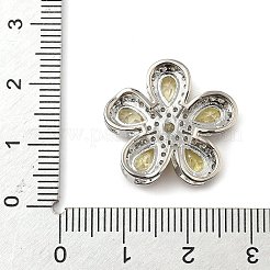 Messing Pavé Zirkonia 5-Blütenblatt Blume mehrreihige Glieder&nbsp;KK-I276-30P