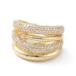 Offener Manschettenring mit klarer Zirkonia-Blume&nbsp;LS-RJEW-C056-10G