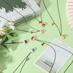 6 collier en laiton&nbsp;NJEW-CA00002