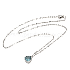 Collane con pendente a triangolo cubic zirconia&nbsp;NJEW-F303-01P