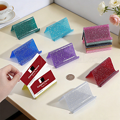 12 porta biglietti da visita in acrilico glitterato bicolore&nbsp;AJEW-WA0004-92