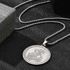 201 collane con ciondolo in strass in acciaio inossidabile per donna&nbsp;NJEW-U021-03P