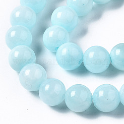 Natur gefärbt gelbe Jade Edelstein-Korn-Stränge&nbsp;G-R271-8mm-Y04