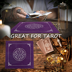 2 quadratische Samt-Tischdecke für Tarotkarten zur Wahrsagerei&nbsp;AJEW-CN0007-62B
