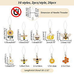20 Stück 10 Stil 304 Edelstahl-Einfädler&nbsp;DIY-AB00046