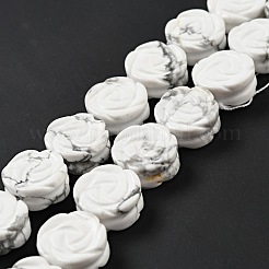 Fili di perline howlite naturale&nbsp;G-D475-01D