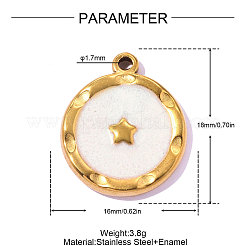 304 Edelstahl-Emaille-Anhänger&nbsp;STAS-OY019-55G