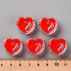 Abalorios de acrílico esmalte transparente&nbsp;TACR-S155-004F
