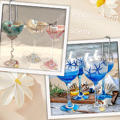 6 Stück Glas Weinglas-Anhänger&nbsp;AJEW-SC00074