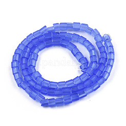 Brins de perles de verre dépoli transparent&nbsp;GLAA-N047-08-B03