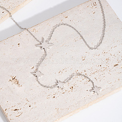 Collares y colgantes de estrella de acero inoxidable para mujer&nbsp;YU7492-2