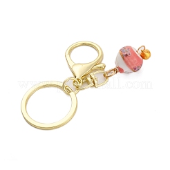 Porte-clés pendentif en porcelaine chat de fortune&nbsp;KEYC-G064-03E