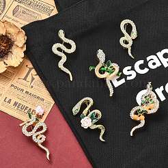 6 broche en alliage de strass rose&nbsp;JEWB-CJ0001-81