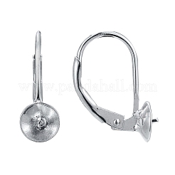 Anlaufschutz rhodiniert 925 Sterling Silber Leverback Ohrring Zubehör&nbsp;X-STER-I017-084I-P