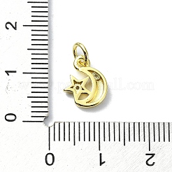 Mondmotiv Messing Micro Pave klare Zirkonia Charms&nbsp;KK-H475-57G-05