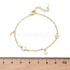 Bracelets à breloques en laiton émaillé blanc&nbsp;KK-CBA6980-29G
