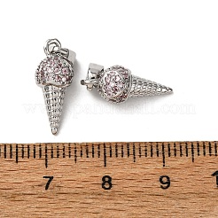 Pendentifs avec zircon cubiques à micro-pavés en laiton&nbsp;KK-F911-25P