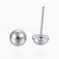 Boucles d'oreilles à tige en acier inoxydable 201 anti-ternissement&nbsp;LS-STAS-G179-39P-C