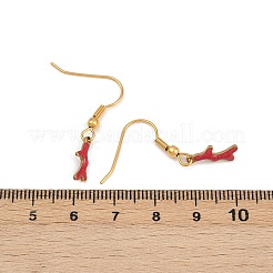 Ocean Serie 304 Edelstahl Emaille Ohrhänger&nbsp;EJEW-K017-01G-G