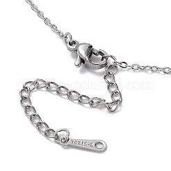 Collana con ciondolo a forma di stella in acciaio inossidabile 201 anti-ossidazione con catene a cavo&nbsp;NJEW-Q317-03P