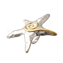 Seestern 304 Edelstahl Fingerringe&nbsp;RJEW-G339-04P