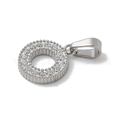 Pendentifs en acier inoxydable 304 avec micro-pavé de zircone cubique et placage ionique (IP)&nbsp;STAS-Z107-06P-03