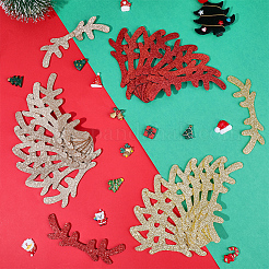 30 stücke 3 farben weihnachten thema imitation leder ornament zubehör&nbsp;DIY-GF0011-74B