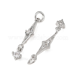 Shegrace Messing-Anhänger mit Pavé-Fassung aus klaren Zirkonia&nbsp;XGRQ4N350-722P