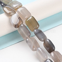 Chapelets de perles en agate grise naturelle&nbsp;G-K357-D14-01