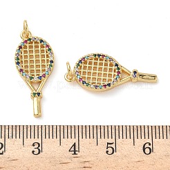 Pendentifs avec zircon cubiques à micro-pavés en laiton&nbsp;KK-D502-23B-G