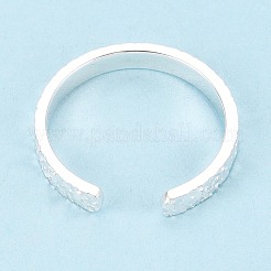 Offene Manschettenringe aus Sterlingsilber mit Textur 925 für Damen&nbsp;STER-N016-53S