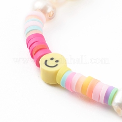 Handgefertigte Stretch-Armbänder aus Polymer Clay Heishi Perlen&nbsp;X-BJEW-JB06143-05