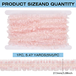 1 Stück plissierter Spitzenbesatz aus Polyester mit goldfarbenem Metallfaden&nbsp;DIY-MA0006-64A