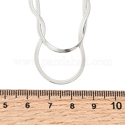 Colliers unisexes à chaîne serpent plate en acier inoxydable 304&nbsp;NJEW-K305-11P