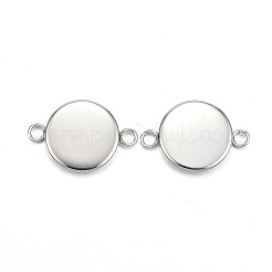 Anlaufgeschützte Cabochon-Anschlussfassungen aus Edelstahl 304&nbsp;STAS-G127-14-10mm-P