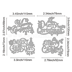 4pcs 4 Arten Kohlenstoffstahl Stanzschablonen&nbsp;DIY-DM0001-65