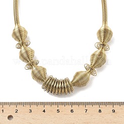 Colliers à plastron en acier inoxydable 304 à chaîne torsadée irrégulière en spirale pour femmes&nbsp;NJEW-B127-01G-05