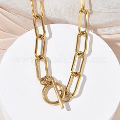 Collares de cadena con clip de acero inoxidable 304&nbsp;NJEW-Z102-02G