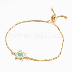 Pulseras bolo de latón ajustables&nbsp;BJEW-K204-03-G